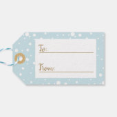 Laat het sneeuwen | Runderen, Beer van polen, ping Cadeaulabel (Achterkant Horizontaal)