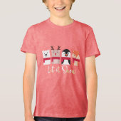 Laat het sneeuwen | Runderen, Beer van polen, ping Tri-Blend Shirt (Voorkant)