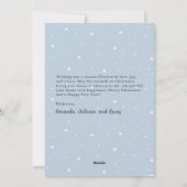 Laat het sneeuwen scène foto kerstkaart (Achterkant)