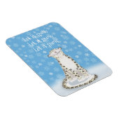 'Laat het sneeuwen' schattige sneeuw luipaard Kers Magneet (Rechterzijde)