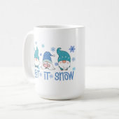 Laat het sneeuwen Schattigee gnoom Koffiemok (Voorkant links)