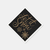 "Laat het sneeuwen" Servet (Hoek)