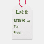 "Laat het sneeuwen" (set van 10) Gift Labels Cadeaulabel (Achterkant)