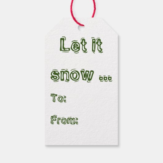 "Laat het sneeuwen" (set van 10) Gift Labels Cadeaulabel (Achterkant)