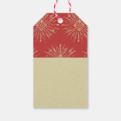 Laat het sneeuwen · Shabby Gold Snowflake Winterva Cadeaulabel (Achterkant)