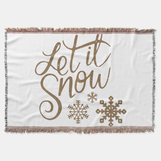 Laat het Sneeuwen Sherpa Worpdeken Deken (Voorkant)