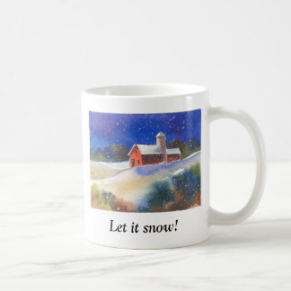 Laat het sneeuwen! Silent Night Boerderij Koffiemok