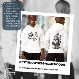 Laat het Sneeuwen Ski Gnome Kinderen Pullover Hood