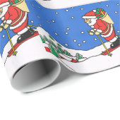 Laat het sneeuwen! Skiing Santa Cadeaupapier (Rol Hoek)