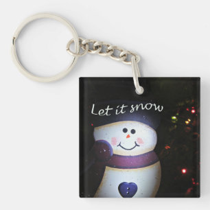 Laat het sneeuwen sleutelhanger