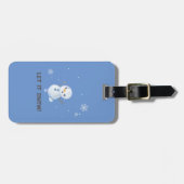 Laat het sneeuwen sneeuwman bagagelabel (Voorkant horizontaal)