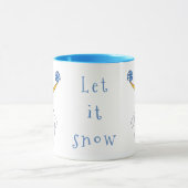 Laat het sneeuwen Sneeuwman en Sneeuwvlok Schattig Mok (Midden)