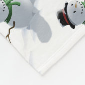 Laat het sneeuwen Sneeuwman Fleece Deken (Hoek)