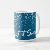 Laat het sneeuwen sneeuwman koffiemok (Voorkant rechts)