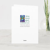 "Laat het sneeuwen" Sneeuwman wenskaart Feestdagen Kaart (Achterkant)