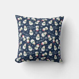 Laat het Sneeuwen Sneeuwman Whimsical Cute Worp Ku Kussen
