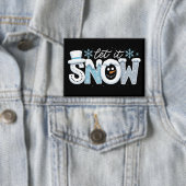 Laat het Sneeuwen Sneeuwman Winter Sneeuwvlokken S Button (Insitu)