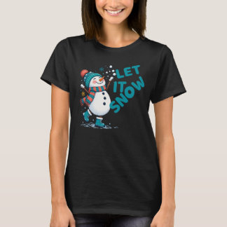 Laat het Sneeuwen Sneeuwman, Winter Vakantie Seizo T-shirt