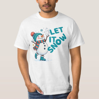 Laat het Sneeuwen Sneeuwman, Winter Vakantie Seizo T-shirt