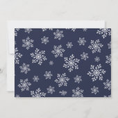 Laat het sneeuwen | Sneeuwvlok foto overlay plat Feestdagenkaart (Achterkant)