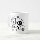 Laat het sneeuwen, sneeuwvlok koffiemok (Voorkant links)