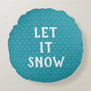 Laat het sneeuwen, sneeuwvlok rond kussen