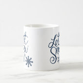 "Laat het sneeuwen" sneeuwvlok vakantie kerst Koffiemok (Center)