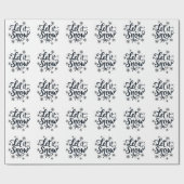 Laat het Sneeuwen Sneeuwvlok Winter Seizoen Kerstm Cadeaupapier (Vlak)