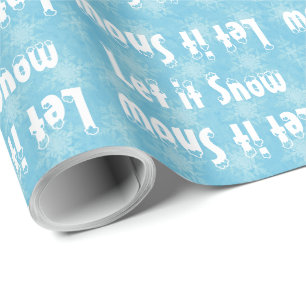Laat het sneeuwen Sneeuwvlokken Cadeaupapier