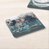 Laat het sneeuwen | Sneeuwvlokken Pine Tree Christ Kartonnen Onderzetters (Schuin)