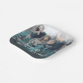 Laat het sneeuwen | Sneeuwvlokken Pine Tree Christ Papieren Bordje (Gebogen)