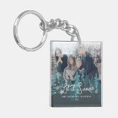 Laat het sneeuwen | Sneeuwvlokken Pine Tree Christ Sleutelhanger (Voorkant Links)