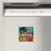 Laat het sneeuwen - Snowman Angels Magneet (Insitu (Vaatwasser))