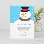 Laat het sneeuwen! Snowman Holiday Celebration Kaart (Staand voorkant)