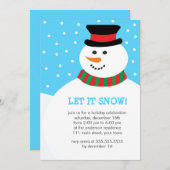 Laat het sneeuwen! Snowman Holiday Celebration Kaart (Voorkant / Achterkant)