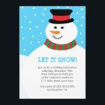 Laat het sneeuwen! Snowman Holiday Celebration Kaart<br><div class="desc">Uitnodigingen voor feestdagen Babystar-Design</div>