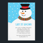Laat het sneeuwen! Snowman Holiday Celebration Kaart<br><div class="desc">Uitnodigingen voor feestdagen Babystar-Design</div>