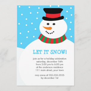 Laat het sneeuwen! Snowman Holiday Celebration Kaart