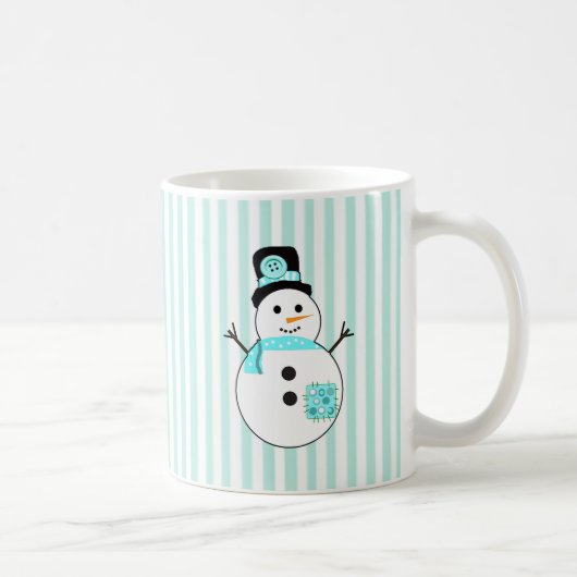 Laat het sneeuwen, Snowman Kerstkoffie Mok (Rechts)