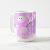 Laat het sneeuwen! Snowman Koffiemok (Voorkant links)