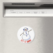 Laat het sneeuwen! Snowman Magneet (Insitu (Vaatwasser))