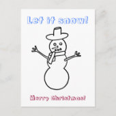Laat het sneeuwen, snowman schetst briefkaarten (Voorkant)