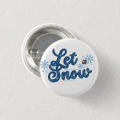 Laat het sneeuwen - Speelse Winter Wonderland Ronde Button 3,2 Cm (Voorkant /achterkant)