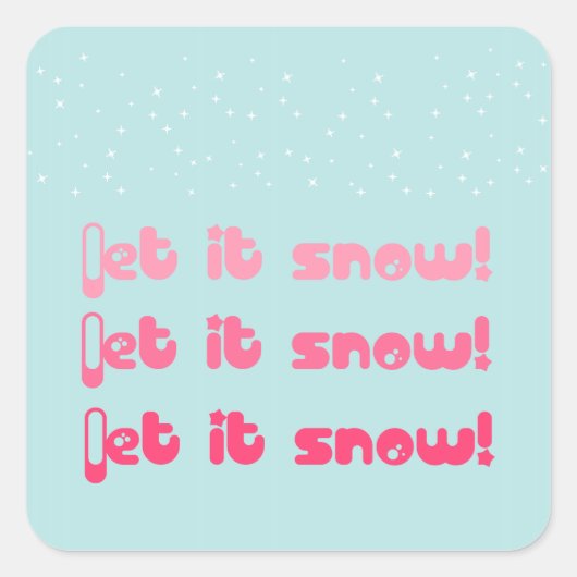 Laat het sneeuwen Sticker (Voorkant)