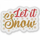 Laat het sneeuwen sticker (Voorkant)