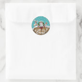 "Laat het sneeuwen!" Sticker (Tas)