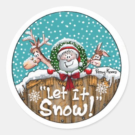 "Laat het sneeuwen!" Sticker (Voorkant)
