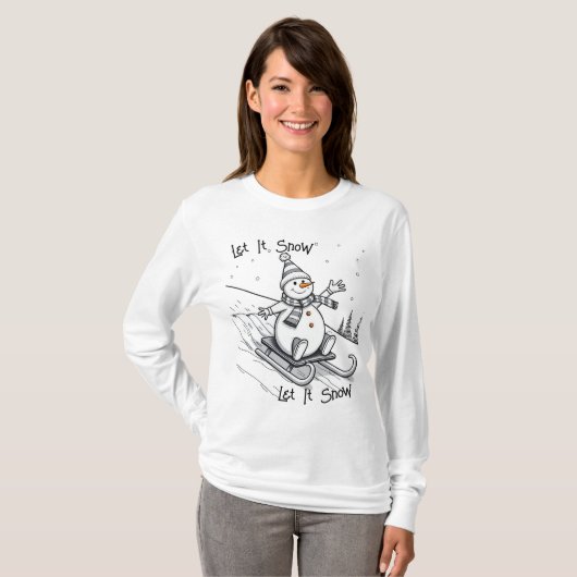 Laat het sneeuwen t-shirt (Voorkant volledig)