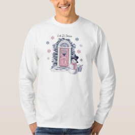 Laat het Sneeuwen T-shirt met Lange Mouwen