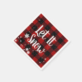 Laat het sneeuwen tekst op Buffalo Plaid Servet (Hoek)